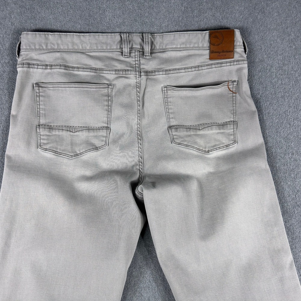 Tommy Bahama Jeans Mens 40x30 Fits 40x29 Grey Lyocell Stretch Casual Chino